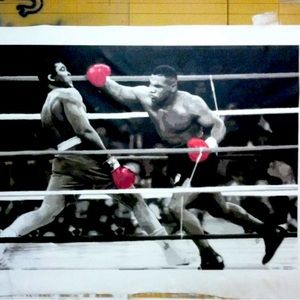 Mohammad Ali and Mike Tyson Painting MASSIVE 50” x 72” By Joe Blah